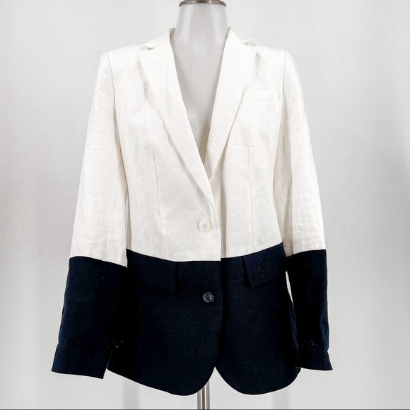 Michael Kors linen colorblock boy blazer - Picture 2 of 12